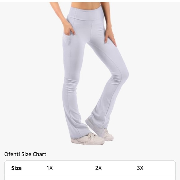 White Flare yoga pants size 1X NWT - Picture 4 of 7